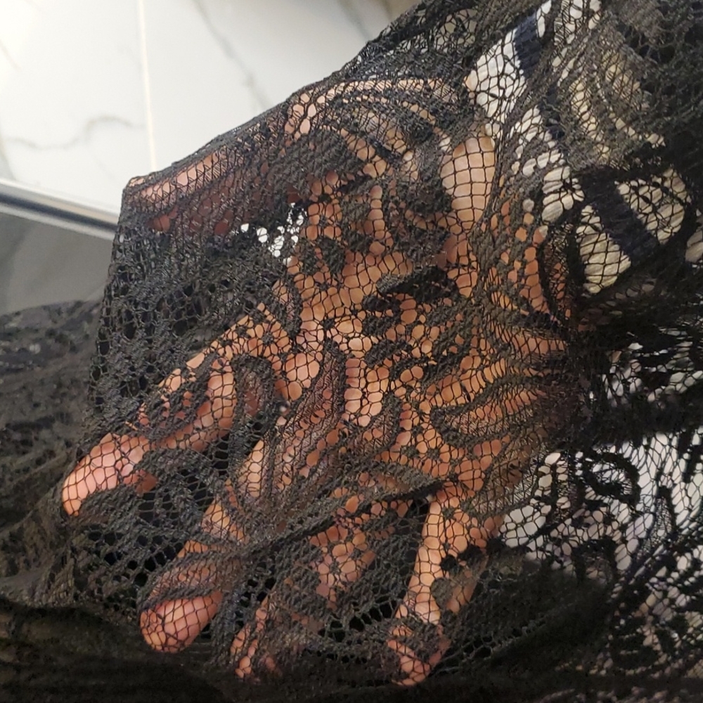 Talbots black lace dress size 14 - Picture 11 of 14